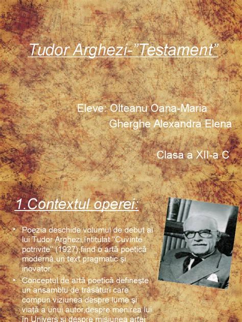 tudor arghezii testament|testament arghezi pdf.